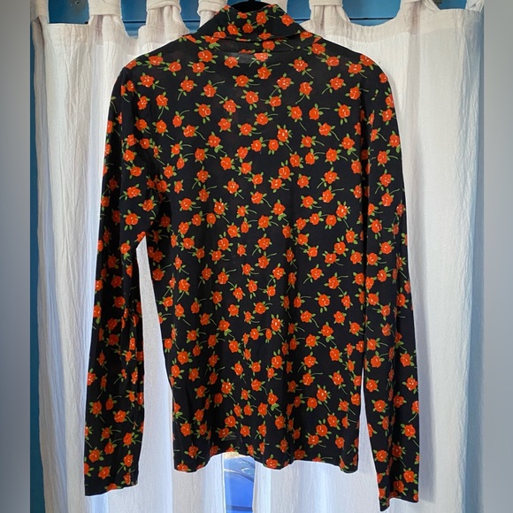 J Crew Tissue Turtleneck in Poppy Fields - Picture 4 of 8